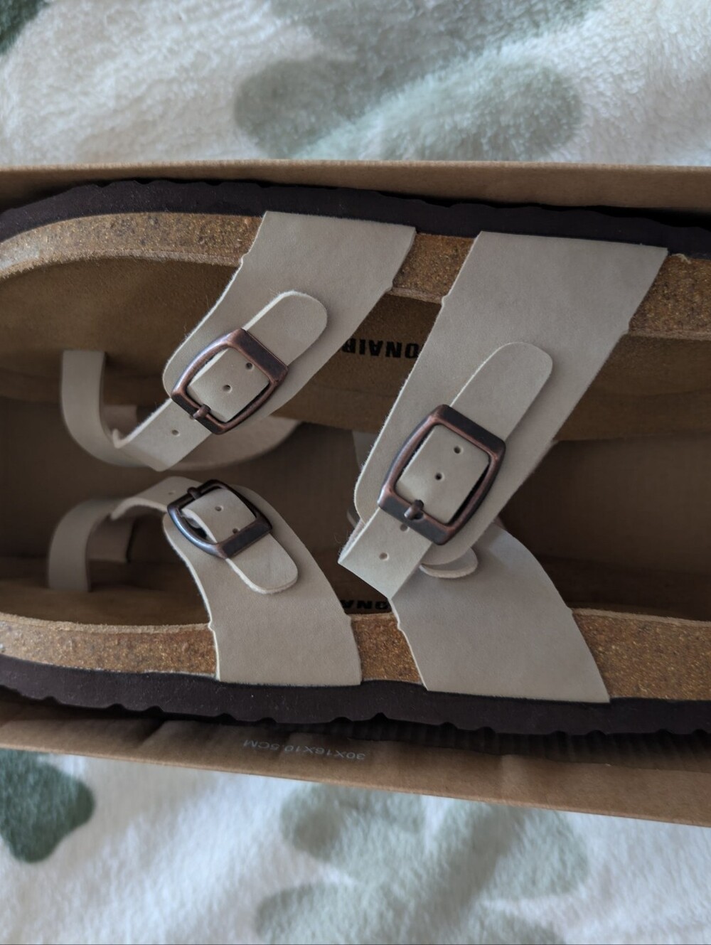 CUSHIONAIRE Luna Womens Cork Footbed Slip In Sandals Size 10